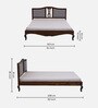 Clifford Sheesham Wood Queen Size Bed In Scratch Resistant Provincial Teak Finish
