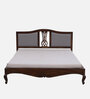 Clifford Sheesham Wood Queen Size Bed In Scratch Resistant Provincial Teak Finish