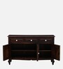 Clifford Sheesham Wood Sideboard In Scratch Resistant Provincial Teak Finish