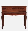 Clifford Sheesham Wood Writing Table In Scratch Resistant Honey Oak Finish With Drawers