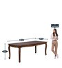 Clifford Sheesham Wood 8 Seater Dining Table In Rustic Teak Finish