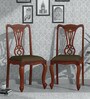 Clifford Sheesham Wood Dining Chair (Set of 2) in Honey Oak Finish