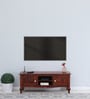 Clifford Solid Wood TV Console for TVs up to 50" In Scratch Resistant Honey Oak Finish