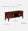 Clifford Solid Wood TV Console for TVs up to 50" In Scratch Resistant Honey Oak Finish