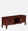 Clifford Solid Wood TV Console for TVs up to 50" In Scratch Resistant Honey Oak Finish