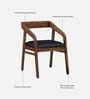 Clint Sheesham Wood Arm Chair In Rustic Teak Finish