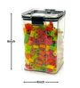 Clip And Lock 1800Ml  Transparent Plastic Airtight Food Storage Containers