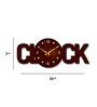 Brown MDF Text Modern Wall Clock