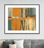 Close Weave Multicolor Paper Framed Art Print