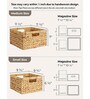 (1Pc) Beige Water Hyacinth Handmade Storage Basket & Wardrobe Organiser
