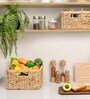 (1Pc) Beige Water Hyacinth Handmade Storage Basket & Wardrobe Organiser
