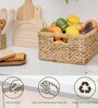 (1Pc) Beige Water Hyacinth Handmade Storage Basket & Wardrobe Organiser
