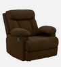 Cloud 1 Seater Manual Recliner Sofa In Brown Color