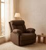 Cloud 1 Seater Manual Recliner Sofa In Brown Color