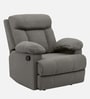 Cloud 1 Seater Manual Recliner Sofa In Grey Color