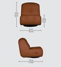 Cloudio Boucle Chair With Swivel And Rocking Function In Rust Colour