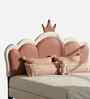 Cloud Crown Leatherette Kids Twin Bed In White And Pink Colour