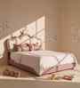 Cloud Crown Leatherette Kids Twin Bed With Box Storage In Pink And White Colour