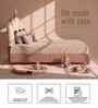 Cloud Crown Leatherette Kids Twin Bed With Hydraulic Storage In Pink And White Colour