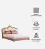 Cloud Crown Leatherette Kids Twin Bed With Hydraulic Storage In Pink And White Colour