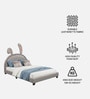 Cloud Hopper Kids Twin Bed In Grey Colour