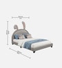 Cloud Hopper Kids Twin Bed In Grey Colour