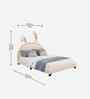 Cloud Hopper Leatherette Kids Toddler Bed With Box Storage In White Colour