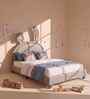 Cloud Hopper Leatherette Kids Toddler Bed With BoxStorage In Light Brown Colour