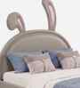 Cloud Hopper Leatherette Kids Toddler Bed With BoxStorage In Light Brown Colour