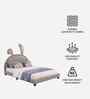Cloud Hopper Leatherette Kids Toddler Bed With BoxStorage In Light Brown Colour