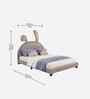 Cloud Hopper Leatherette Kids Toddler Bed With BoxStorage In Light Brown Colour