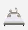 Cloud Hopper Leatherette Kids Twin Bed With Box Storage In Grey Colour