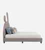 Cloud Hopper Leatherette Kids Twin Bed With Box Storage In Grey Colour