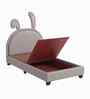 Cloud Hopper Leatherette Kids Twin Bed With Box Storage In Grey Colour