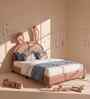 Cloud Hopper Leatherette Kids Twin Bed With Box Storage In Pink Colour