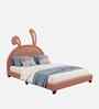 Cloud Hopper Leatherette Kids Twin Bed With Box Storage In Pink Colour