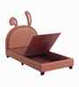 Cloud Hopper Leatherette Kids Twin Bed With Box Storage In Pink Colour