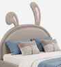 Cloud Hopper Leatherette Kids Twin Bed With Hydraulic Storage In Grey Colour