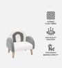 Cloud Kids Kids Sofa In White And Grey Colour