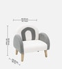 Cloud Kids Kids Sofa In White And Grey Colour