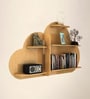 Cloud Shape Backlit Designer Wooden Wall Shelf