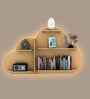 Cloud Shape Backlit Designer Wooden Wall Shelf