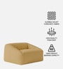 Cloud Velvet Kids Sofa In Yellow Colour