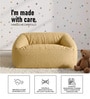 Cloud Velvet Kids Sofa In Yellow Colour