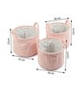 Cloud Weave Cloth Basket Blush Pink Set Of 3
