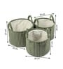 Cloud Weave Cloth Basket Squashy Green Set Of 3