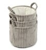 Cloud Weave Fabric Basket Soft Grey Set Of 3