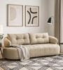 CloudFlex Fabric Three Seater Sofa in Beige Colour
