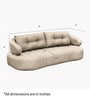 CloudFlex Fabric Three Seater Sofa in Beige Colour