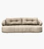 CloudFlex Fabric Three Seater Sofa in Beige Colour
